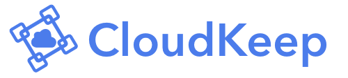 CloudKeep logo in blue